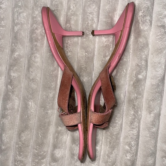 Gucci Y2K Pink Monogram Strappy Kitten Heels | Size 8 - Picture 8 of 14